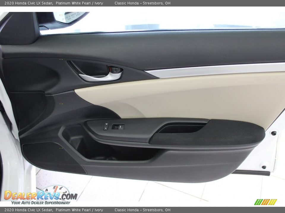2020 Honda Civic LX Sedan Platinum White Pearl / Ivory Photo #34