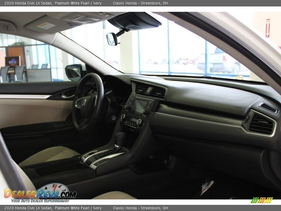 2020 Honda Civic LX Sedan Platinum White Pearl / Ivory Photo #35