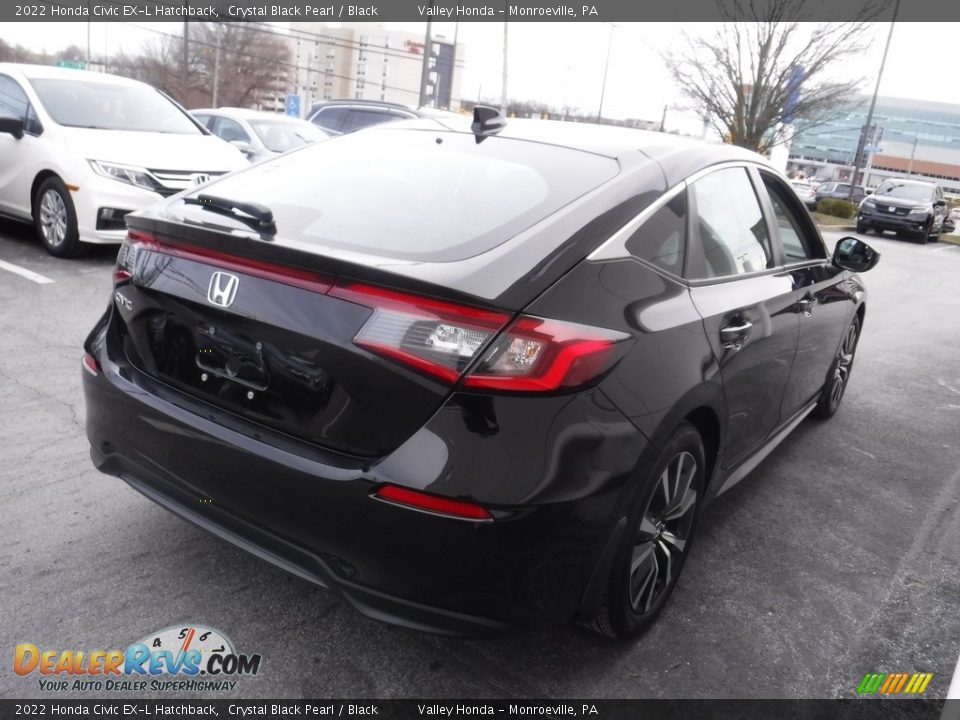 2022 Honda Civic EX-L Hatchback Crystal Black Pearl / Black Photo #7