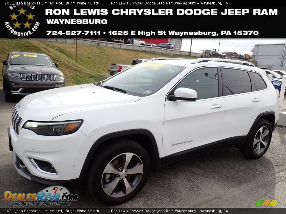 2021 Jeep Cherokee Limited 4x4 Bright White / Black Photo #1