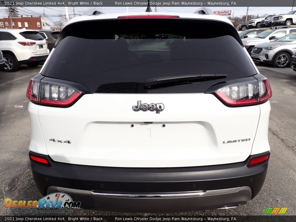 2021 Jeep Cherokee Limited 4x4 Bright White / Black Photo #4