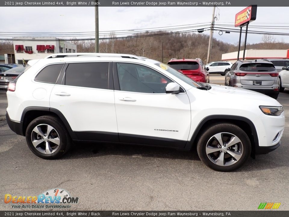 2021 Jeep Cherokee Limited 4x4 Bright White / Black Photo #7