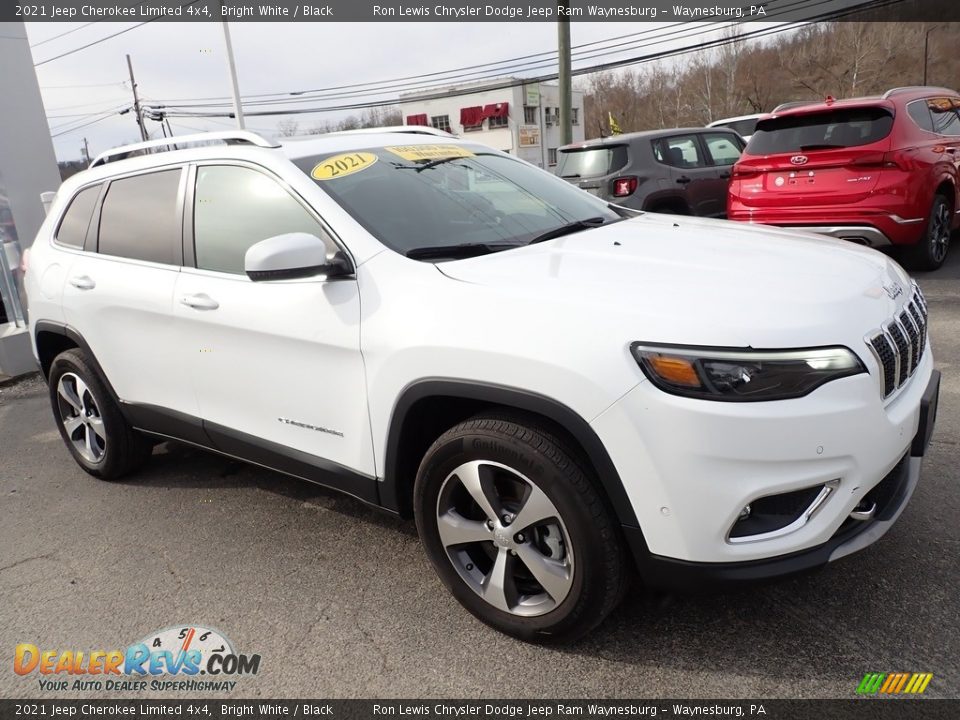 2021 Jeep Cherokee Limited 4x4 Bright White / Black Photo #8