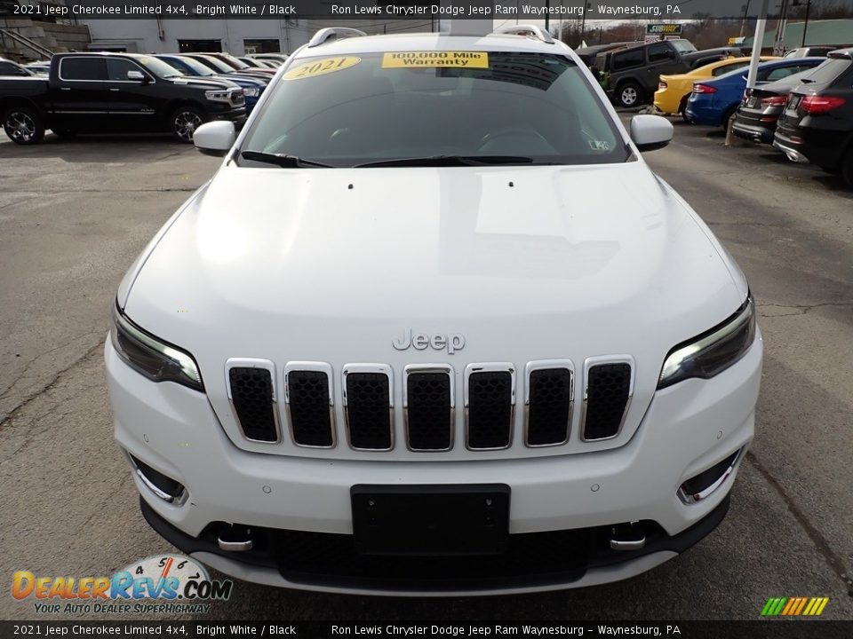 2021 Jeep Cherokee Limited 4x4 Bright White / Black Photo #9