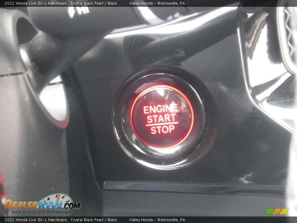 2022 Honda Civic EX-L Hatchback Crystal Black Pearl / Black Photo #23