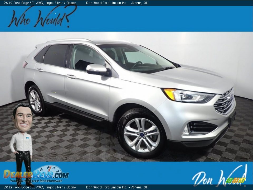 2019 Ford Edge SEL AWD Ingot Silver / Ebony Photo #1