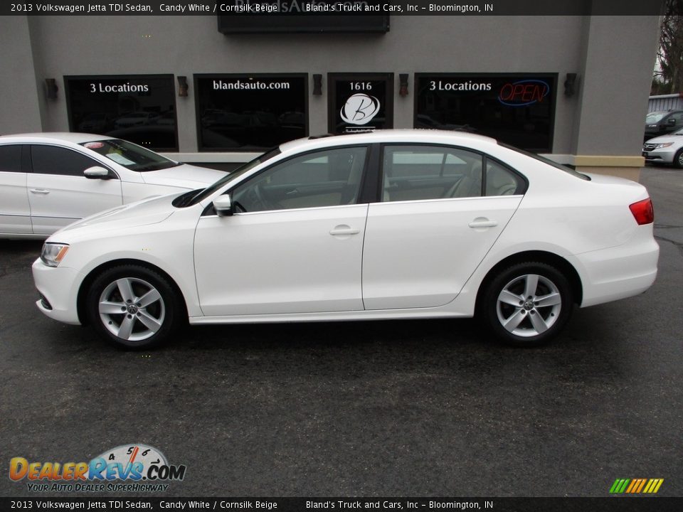 2013 Volkswagen Jetta TDI Sedan Candy White / Cornsilk Beige Photo #1