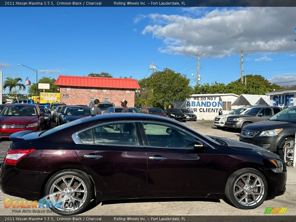 2011 Nissan Maxima 3.5 S Crimson Black / Charcoal Photo #9