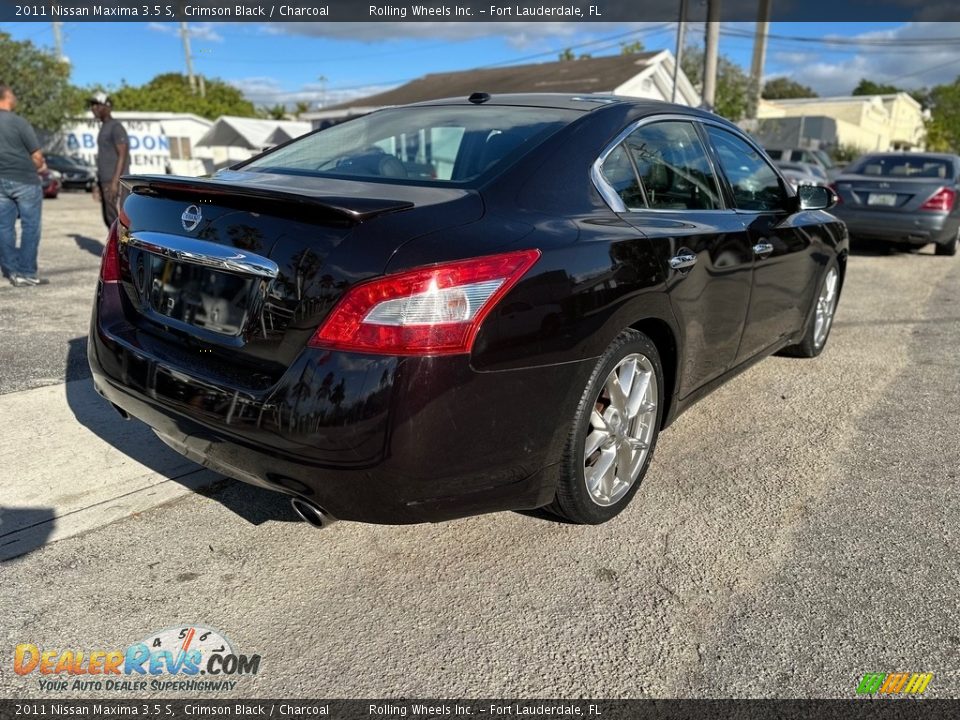 2011 Nissan Maxima 3.5 S Crimson Black / Charcoal Photo #10