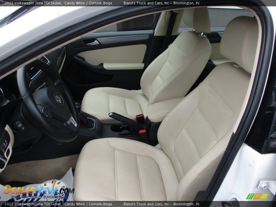 2013 Volkswagen Jetta TDI Sedan Candy White / Cornsilk Beige Photo #7