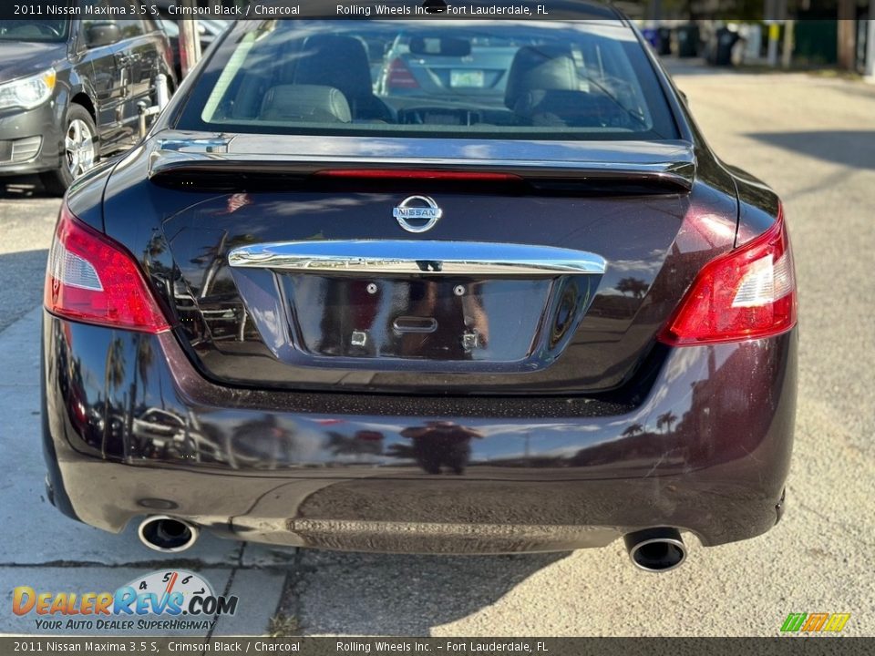 2011 Nissan Maxima 3.5 S Crimson Black / Charcoal Photo #11