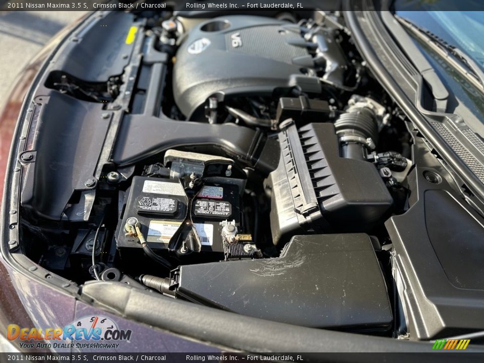 2011 Nissan Maxima 3.5 S Crimson Black / Charcoal Photo #13