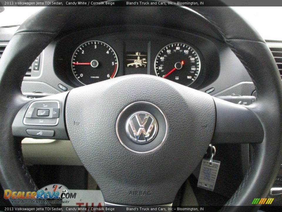 2013 Volkswagen Jetta TDI Sedan Candy White / Cornsilk Beige Photo #11