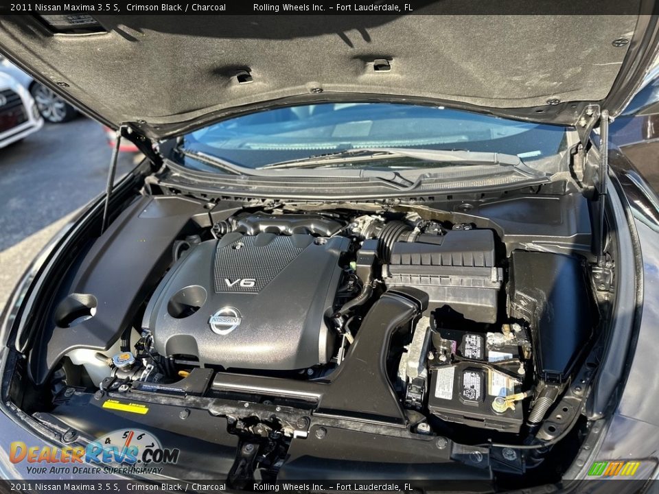 2011 Nissan Maxima 3.5 S Crimson Black / Charcoal Photo #16