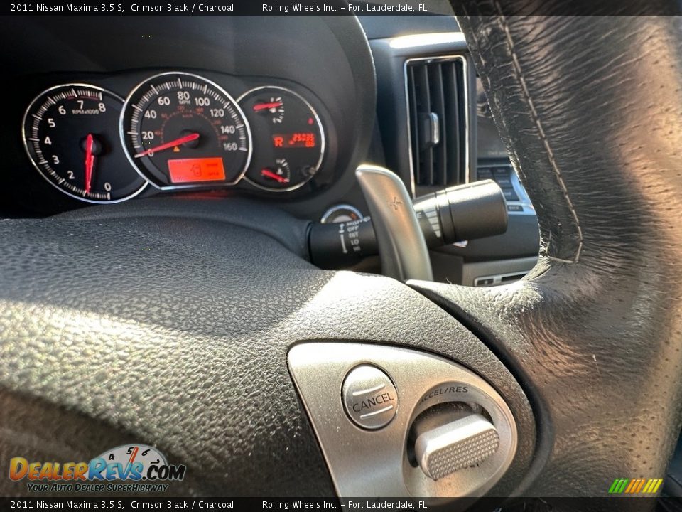 2011 Nissan Maxima 3.5 S Crimson Black / Charcoal Photo #17