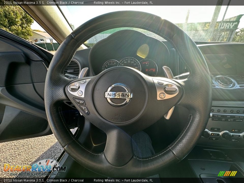 2011 Nissan Maxima 3.5 S Crimson Black / Charcoal Photo #18
