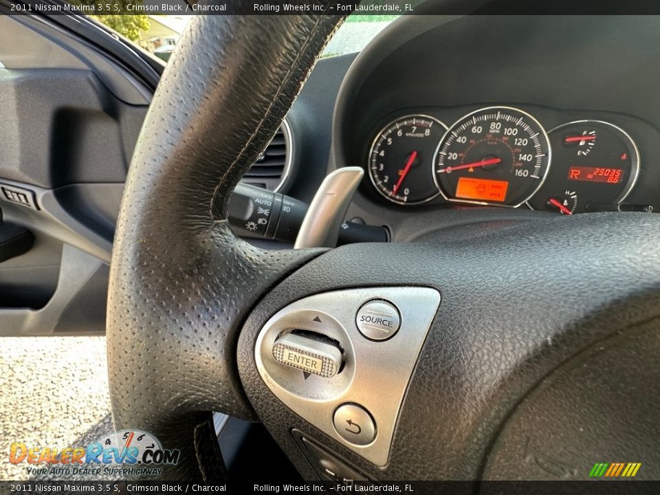 2011 Nissan Maxima 3.5 S Crimson Black / Charcoal Photo #20