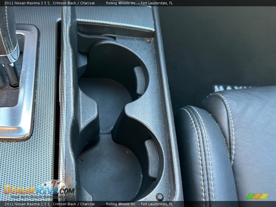 2011 Nissan Maxima 3.5 S Crimson Black / Charcoal Photo #22