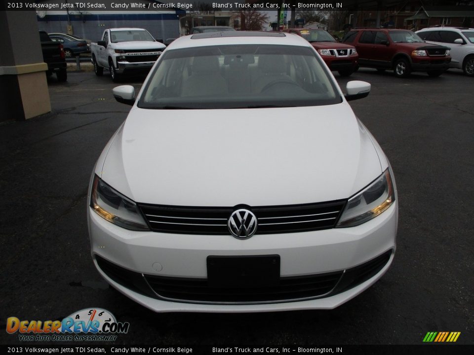 2013 Volkswagen Jetta TDI Sedan Candy White / Cornsilk Beige Photo #22