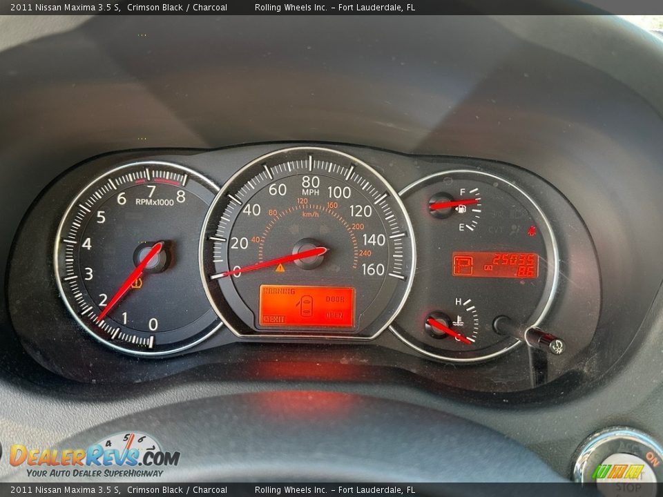 2011 Nissan Maxima 3.5 S Crimson Black / Charcoal Photo #27