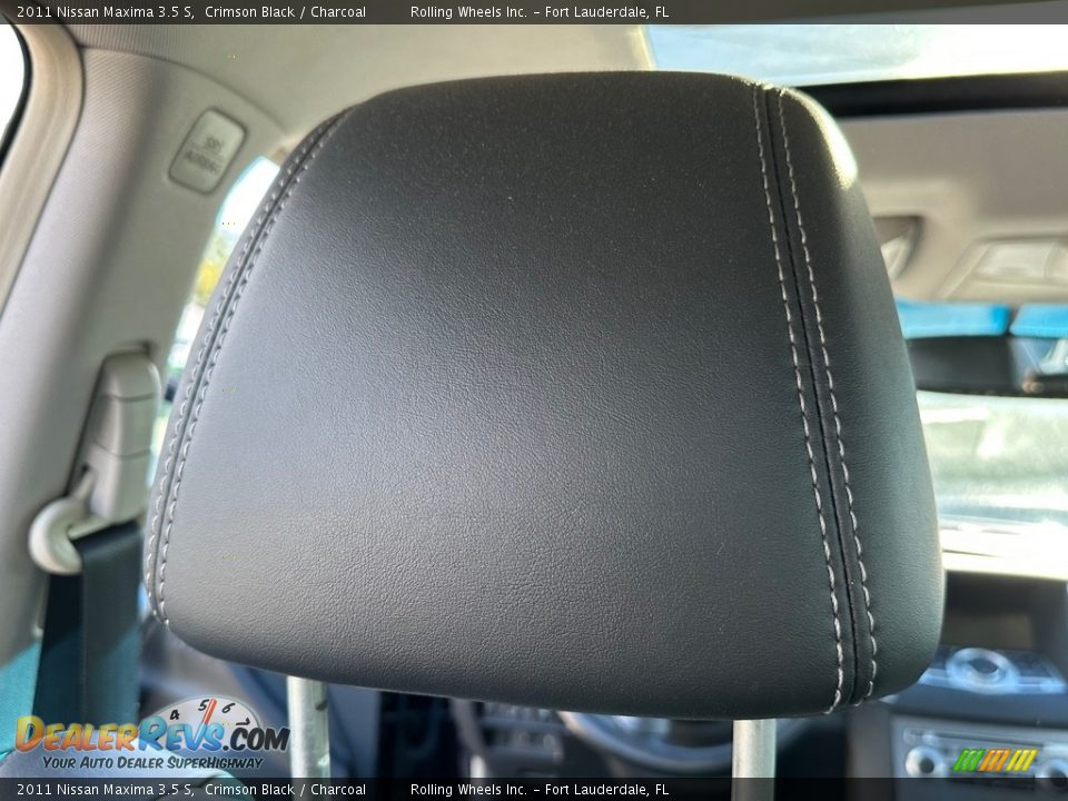 2011 Nissan Maxima 3.5 S Crimson Black / Charcoal Photo #32