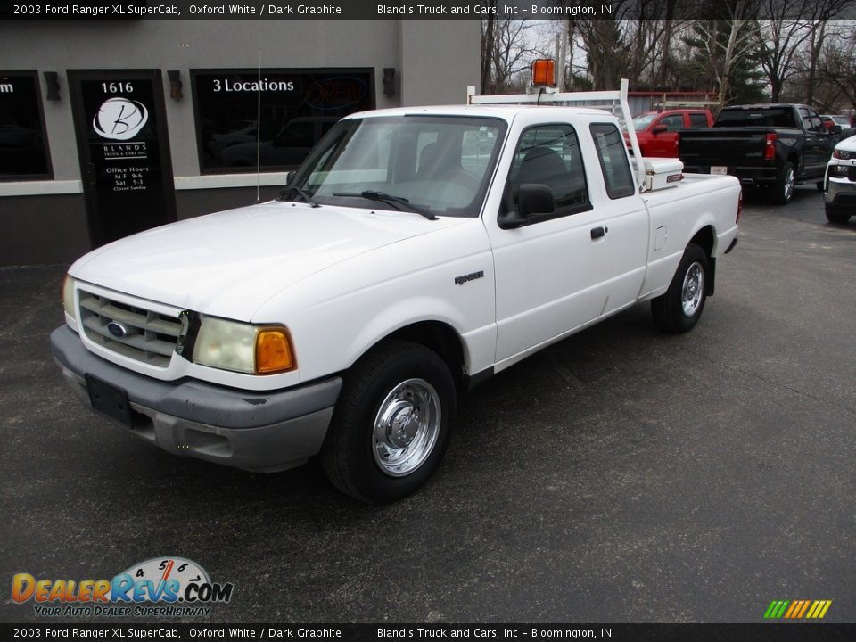 2003 Ford Ranger XL SuperCab Oxford White / Dark Graphite Photo #2