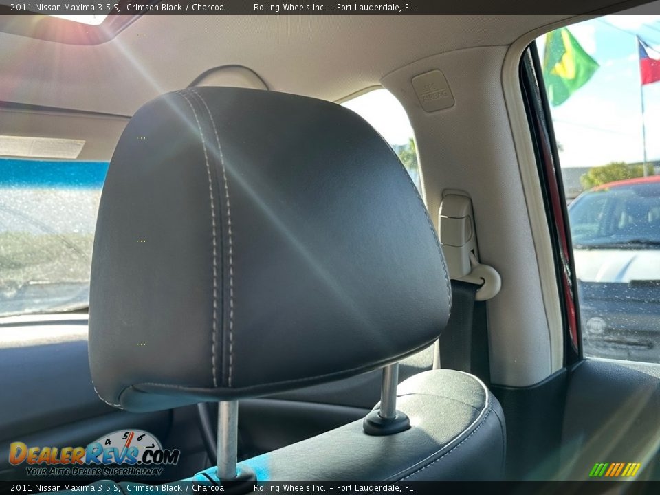 2011 Nissan Maxima 3.5 S Crimson Black / Charcoal Photo #33