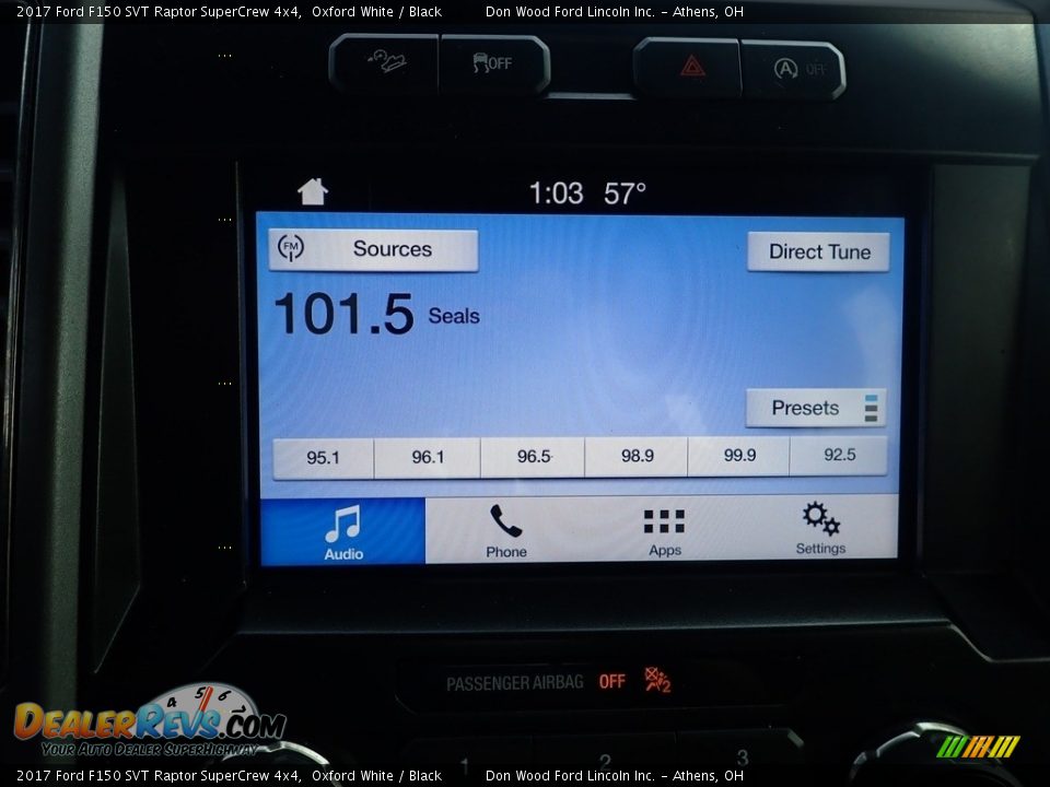 2017 Ford F150 SVT Raptor SuperCrew 4x4 Oxford White / Black Photo #24