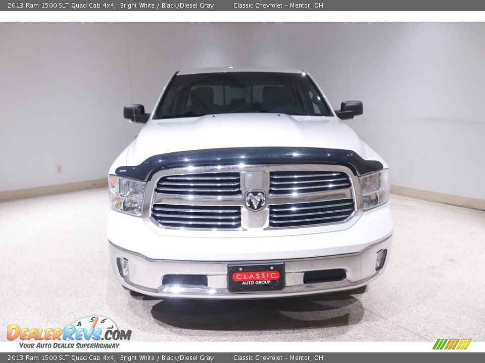 2013 Ram 1500 SLT Quad Cab 4x4 Bright White / Black/Diesel Gray Photo #2