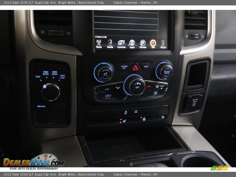 2013 Ram 1500 SLT Quad Cab 4x4 Bright White / Black/Diesel Gray Photo #16