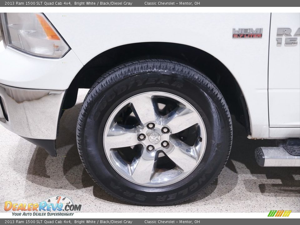 2013 Ram 1500 SLT Quad Cab 4x4 Bright White / Black/Diesel Gray Photo #23