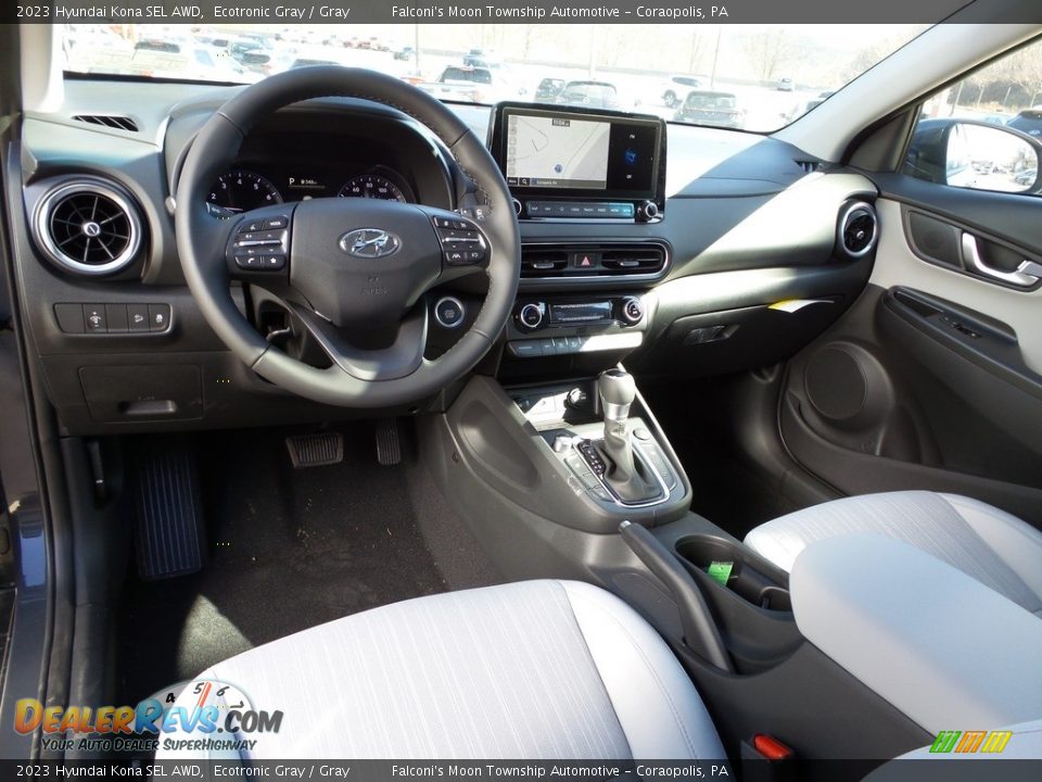 Gray Interior - 2023 Hyundai Kona SEL AWD Photo #13