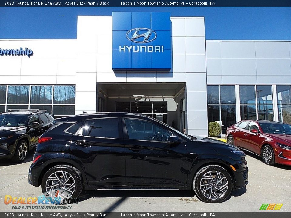 2023 Hyundai Kona N Line AWD Abyss Black Pearl / Black Photo #1