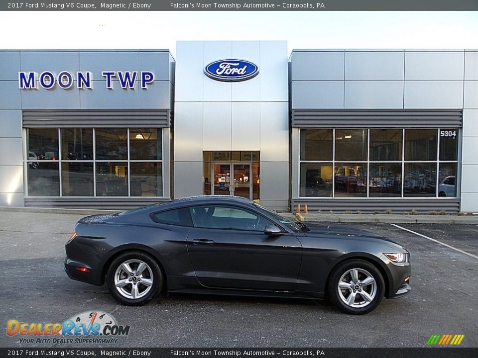 2017 Ford Mustang V6 Coupe Magnetic / Ebony Photo #1