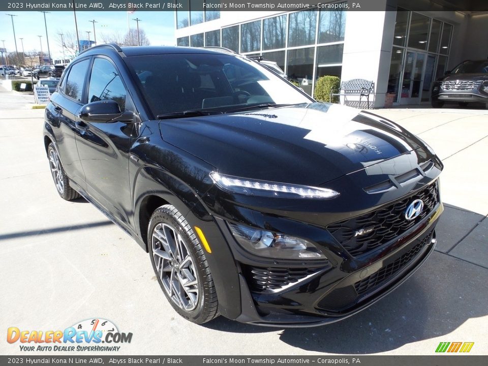 2023 Hyundai Kona N Line AWD Abyss Black Pearl / Black Photo #9