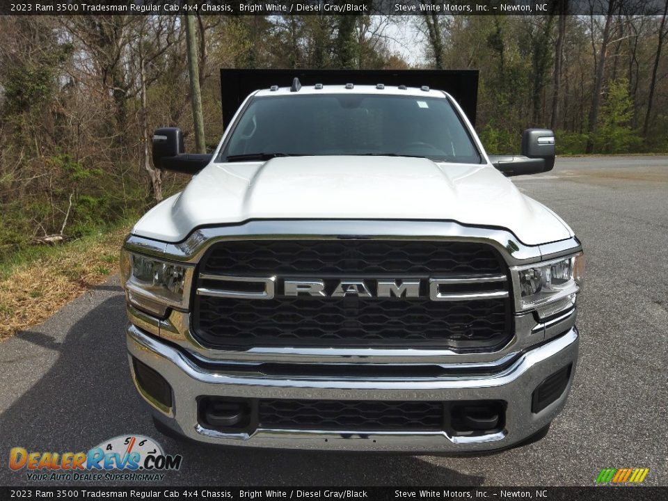 2023 Ram 3500 Tradesman Regular Cab 4x4 Chassis Bright White / Diesel Gray/Black Photo #4