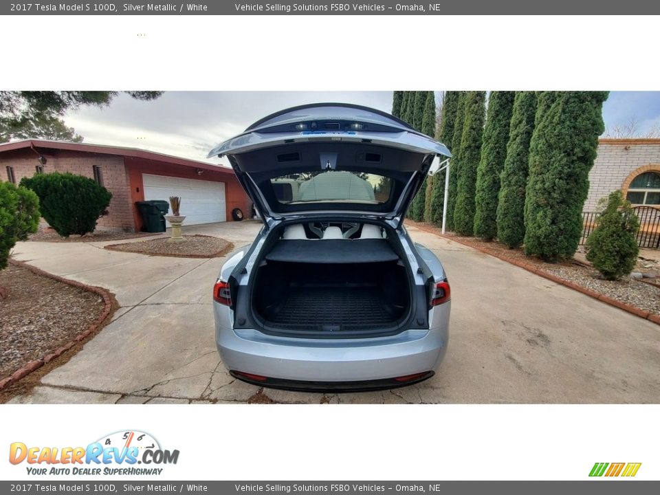 2017 Tesla Model S 100D Silver Metallic / White Photo #8