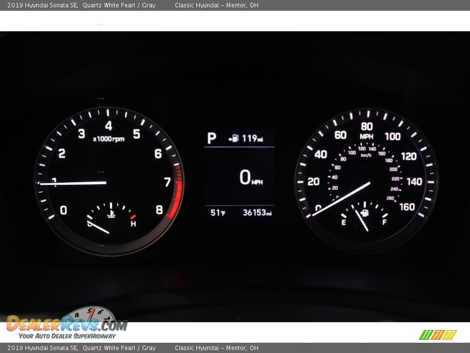 2019 Hyundai Sonata SE Quartz White Pearl / Gray Photo #7