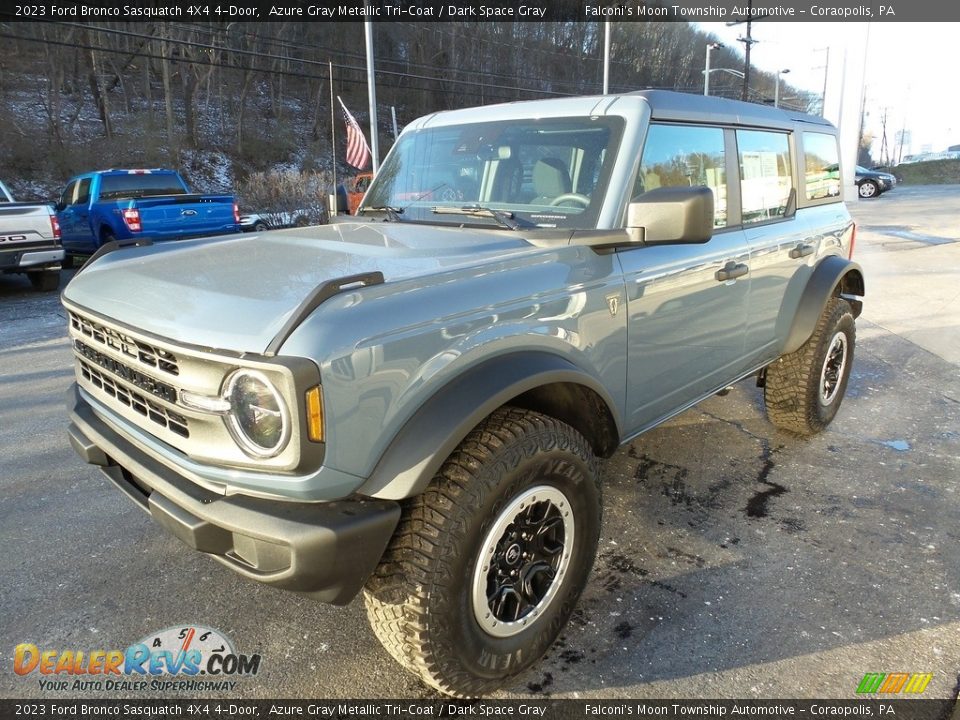 2023 Ford Bronco Sasquatch 4X4 4-Door Azure Gray Metallic Tri-Coat / Dark Space Gray Photo #5