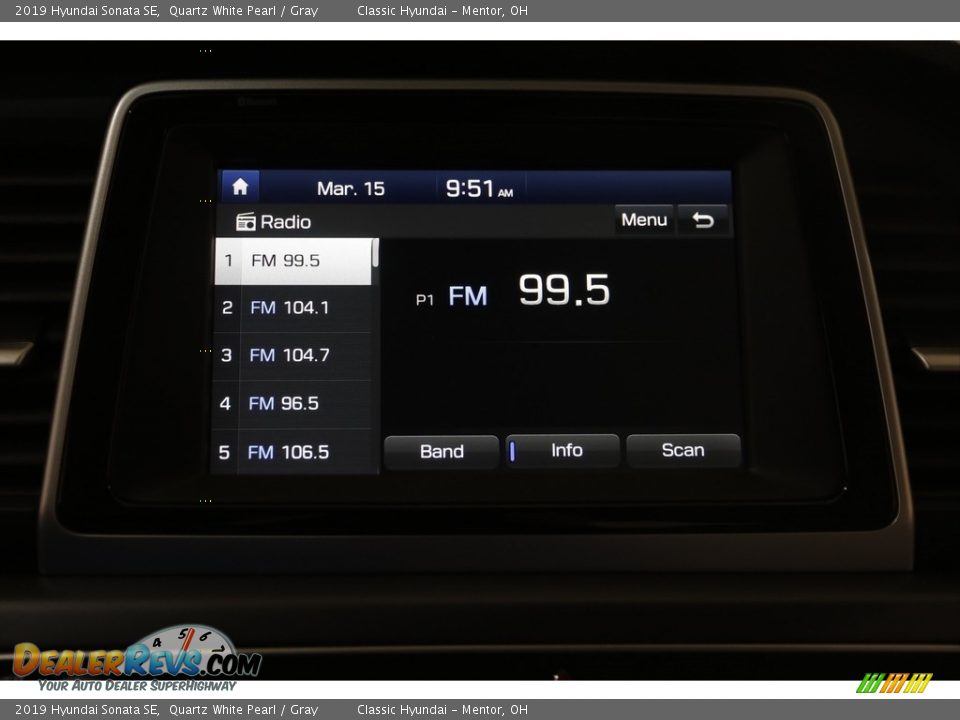 2019 Hyundai Sonata SE Quartz White Pearl / Gray Photo #9