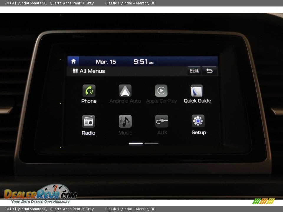 2019 Hyundai Sonata SE Quartz White Pearl / Gray Photo #11