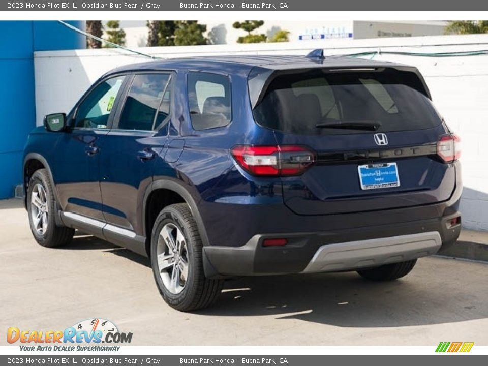 2023 Honda Pilot EX-L Obsidian Blue Pearl / Gray Photo #2