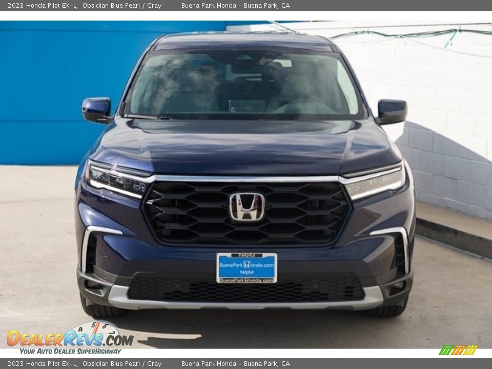 2023 Honda Pilot EX-L Obsidian Blue Pearl / Gray Photo #3