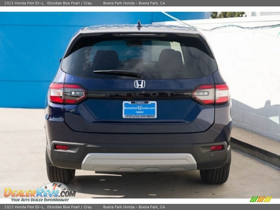 2023 Honda Pilot EX-L Obsidian Blue Pearl / Gray Photo #5