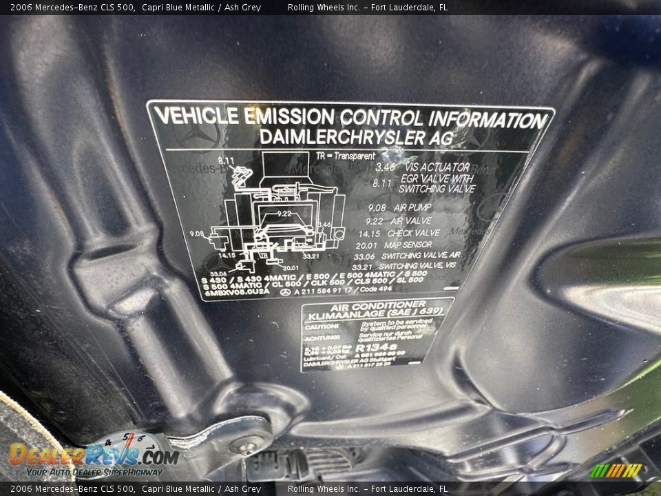 2006 Mercedes-Benz CLS 500 Capri Blue Metallic / Ash Grey Photo #6