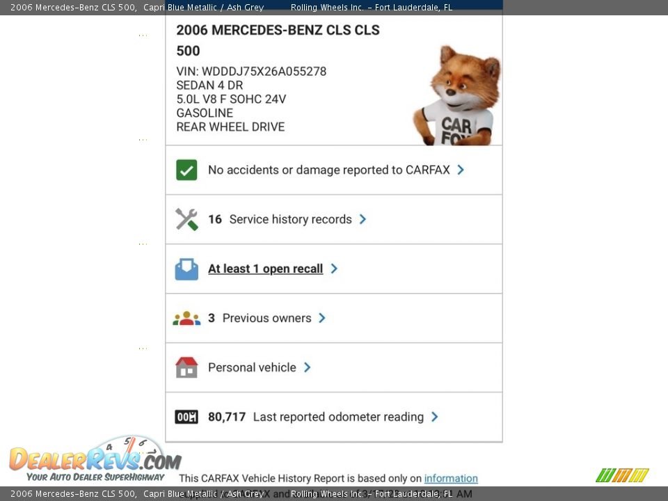 Dealer Info of 2006 Mercedes-Benz CLS 500 Photo #8