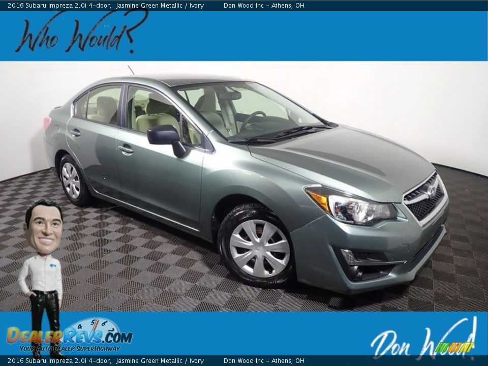 2016 Subaru Impreza 2.0i 4-door Jasmine Green Metallic / Ivory Photo #1