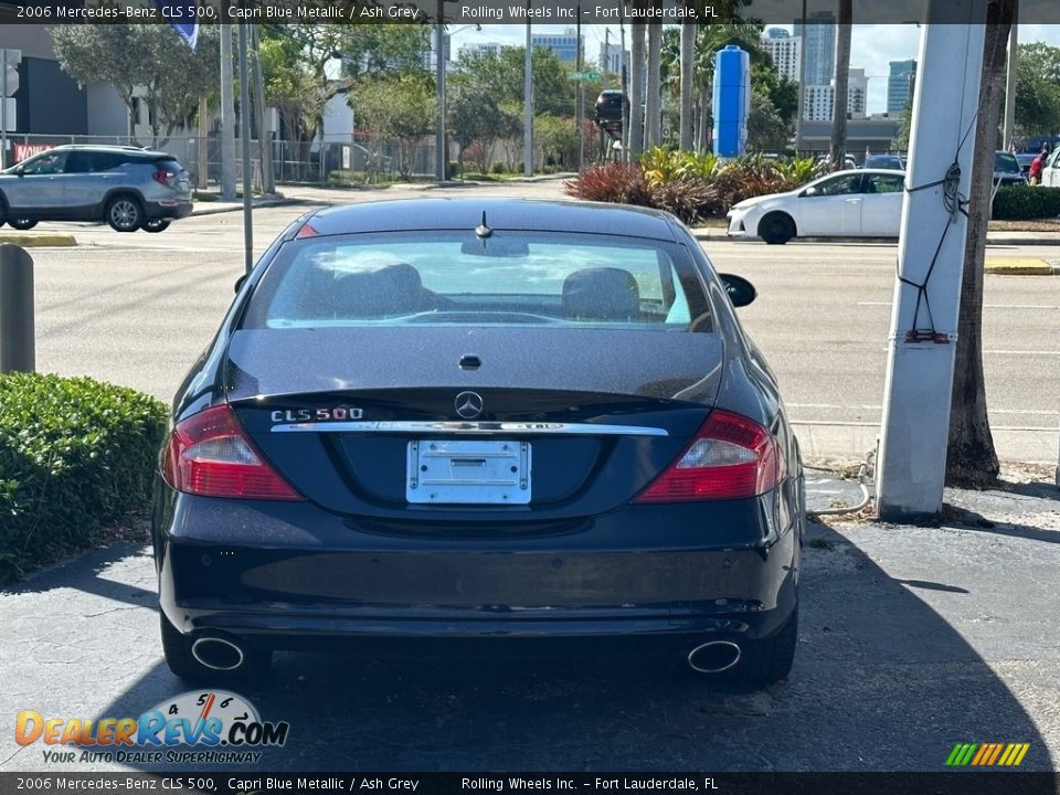 2006 Mercedes-Benz CLS 500 Capri Blue Metallic / Ash Grey Photo #35