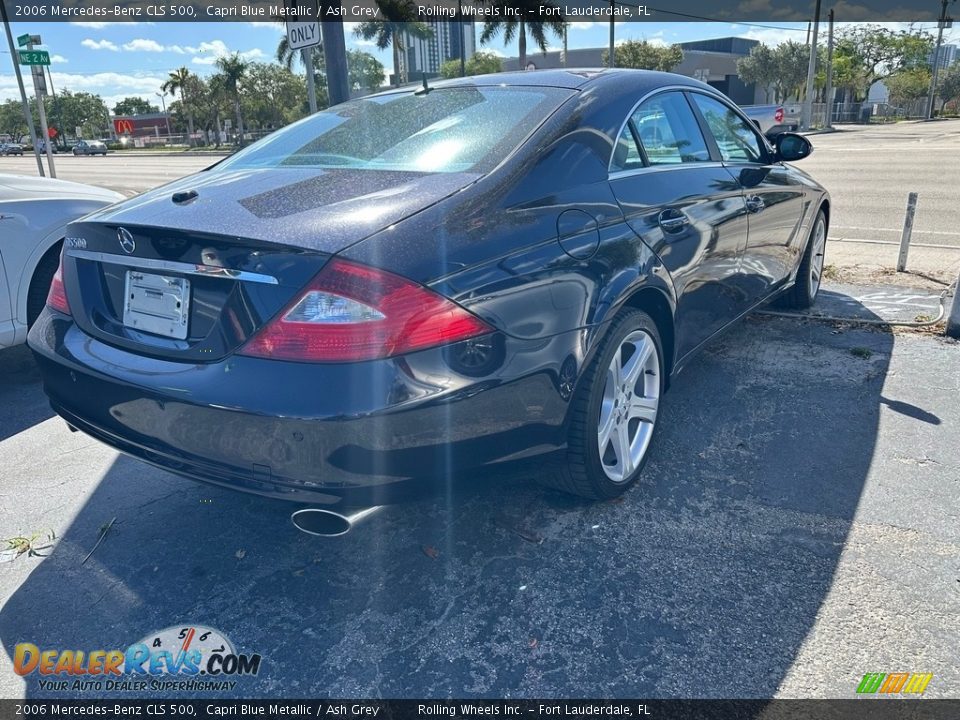 2006 Mercedes-Benz CLS 500 Capri Blue Metallic / Ash Grey Photo #36