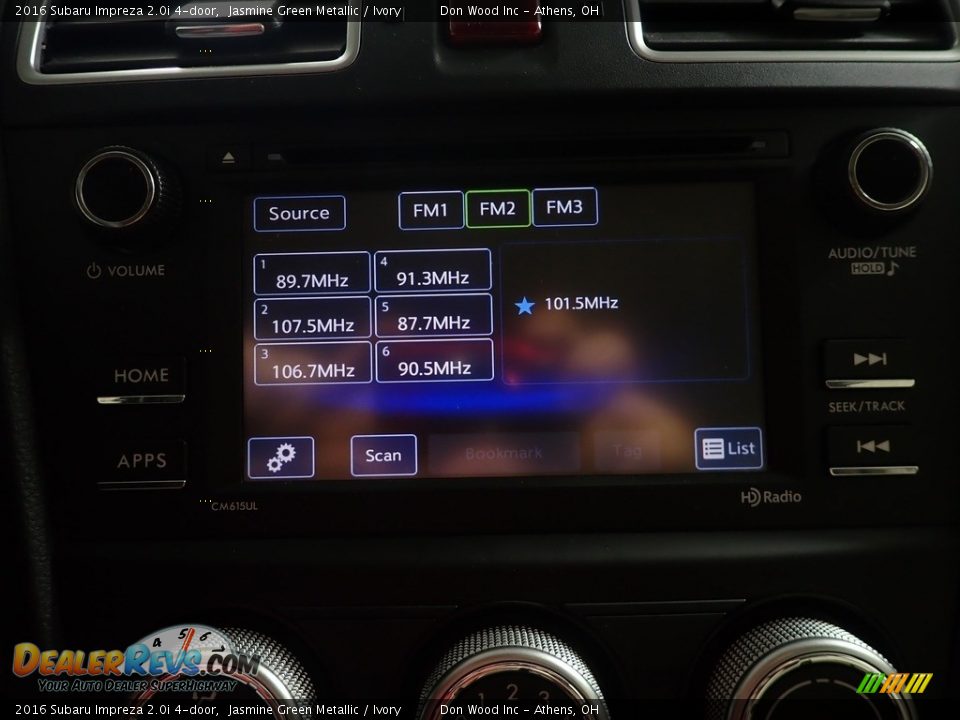 2016 Subaru Impreza 2.0i 4-door Jasmine Green Metallic / Ivory Photo #22